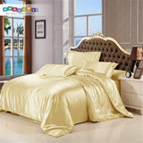 Soft satin silk bridal bed Set- 6 pcs - Zipper Cover