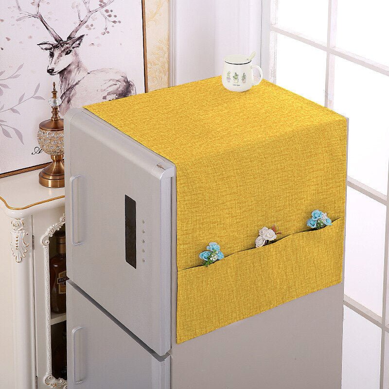 Texture Refrigerator Cover Dust Proof with 6 Pockets - 2 Pcs – Maguari Store