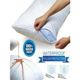 Waterproof Zippered Plain Pillow Covers - 4 Pcs
