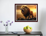 3D wooden wall  frame  16 x 20 inch - Lion