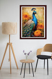 3D wooden wall  frame  16 x 20 inch - Peacock