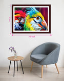 3D wooden wall  frame - 18 x 24 Parrot