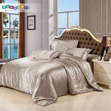 Soft satin silk bridal bed Set- 6 pcs - Zipper Cover