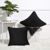 Luxury Soft Velvet Cushion Pair Black