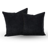 Luxury Soft Velvet Cushion Pair Black - Cushion