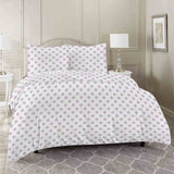 Cotton Bedsheet - Lilac Dots - Zipper Cover