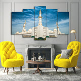 5 Divided  wall frame -white  mosque