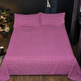 Bed sheet (3 pcs) circle dots design pink - single - BS100