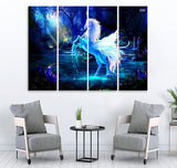 Small Wall Frame Blue Flying Horse - 5 Divided Wall Frame