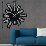 Alphabets Design Digital Wall Clock - Stainless Steel Cleaners & Polishes