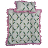 Peacock Print Pink Baby Comforter Set 2 Pcs - 0