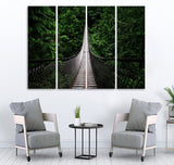 Small Wall Frame Bridge with Greenery - 5 Divided Wall Frame