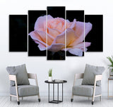 Medium Wall Frame Pink Flower - 5 Divided Wall Frame