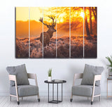 Small Wall Frame Swamp Deer - 5 Divided Wall Frame