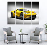 Small Wall Frame Yellow Car - 5 Divided Wall Frame
