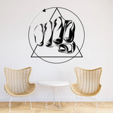 PVC wall stickers Hand Punch