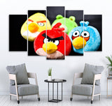 Small Wall Frame Angry Birds - 5 Divided Wall Frame