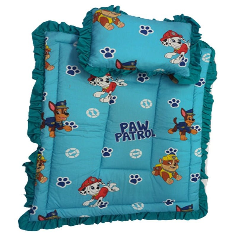 Paw Patrol Print Ice Blue (Sea Green) Baby Comforter Set 2 Pcs - 0