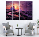 Small Wall Frame Purplish View water - 5 Divided Wall Frame