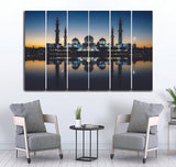 Small Wall Frame Mosque Black - 5 Divided Wall Frame