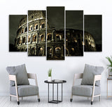 Medium Wall Frame Temple of Rome Black - 5 Divided Wall Frame