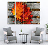 Small Wall Frame Maple leaf Orange