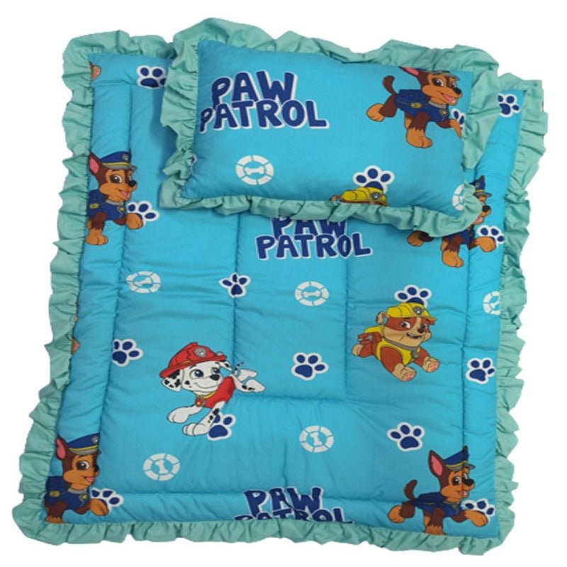 Paw Patrol Print Ice Blue (Light Green) Baby Comforter Set 2 Pcs - 0