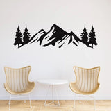 PVC wall stickers Mountains - 5 Divided Wall Frame