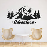 PVC wall stickers Adventure Mountains - 5 Divided Wall Frame