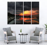 Small Wall Frame Black Clouds
