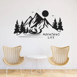 PVC wall stickers Flowers Adventure Mountains Life