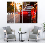 Small Wall Frame Car Red Light