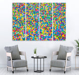 Small Wall Frame Multi Colors Balls - 5 Divided Wall Frame