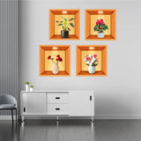 Removable Décor Wall Paper C (Set of 4) - 5 Divided Wall Frame