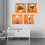 Removable Décor Wall Paper D (Set of 4) - 5 Divided Wall Frame