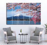 Small Wall Frame Pink and Light Pink trees - 5 Divided Wall Frame