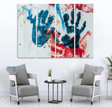 Small Wall Frame Oil Painting Hand - 5 Divided Wall Frame
