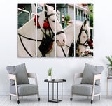 Small Wall Frame two White Horses