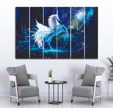 Small Wall Frame Flying Unicorn - 5 Divided Wall Frame