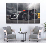 Small Wall Frame Black Sport Car - 5 Divided Wall Frame