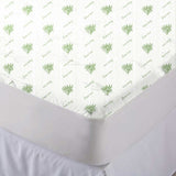 Aloe Vera Jacquard Mattress Protector With Pillow Covers - Zipper Cover