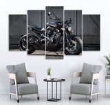Small Wall Frame Harley Davidson Black - 5 Divided Wall Frame