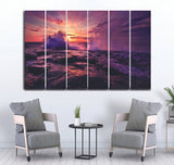 Small Wall Frame Purplish View water - 5 Divided Wall Frame