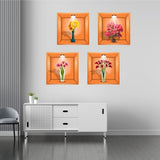 Removable Décor Wall Paper (Set of 4) - 5 Divided Wall Frame