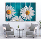 Small Wall Frame White Flower - 5 Divided Wall Frame