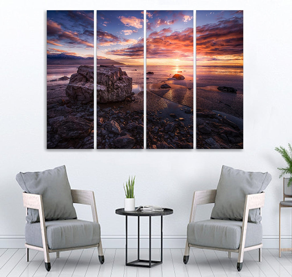 Medium wall Frame stone and sunset view - 5 Divided Wall Frame