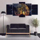 5 Divided wall frame - artificial moon - 5 Divided Wall Frame