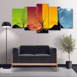 5 Divided wall frame - change of seasons - 5 Divided Wall Frame