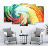 Small Wall Frame Oil Painting Multi Colors - 5 Divided Wall Frame