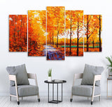 Small Wall Frame Orange Trees - 5 Divided Wall Frame